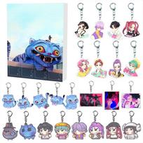KPopDemon Hunters Surprise Box HUNTR/X Mysterious Box Rumi Mira Zoey Halloween Countdown Calendar Keychain Kids Festival Gift
