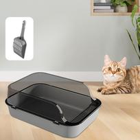 Cat Litter Box Kitten Toilet High Sided Travel Kitten Litter Pan Detachable Anti pilka spalva