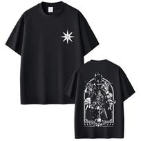 Žaidimo Dark Souls Šlovink Saulę Grafinis Marškinėlis Vyrams Moterims Vintage Gotikinis Roko Marškinėliai Vyrams Laisvalaikio Grynos Medvilnės Trumpomis Rankovėmis Viršutinė Dalis XL black
