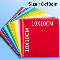 40/20/10Pcs New Felt Fabric Sheet Assorted Color Patchwork Sewing DIY Craft Squares Nonwoven 1mm Thick Handmade Fabric Weaving 10Pcs