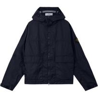 Stone Island SS26 Spring Summer Collection Badge Sleeve Logo Waterproof Zipper Hooded Jacket Unisex jackets L1S154100004S0A21-V0020 2XL black