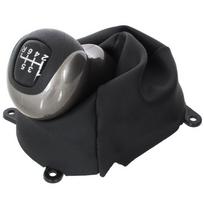 Honda Civic VIII 2005- GRAY-BLACK 6 SPEED gear shift knob + BLACK GAITERS with frame