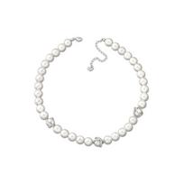 Swarovski High-End Minimalist Pearl Necklace Women necklace White 1179752 Box+Shopping Bag (Random Color) white