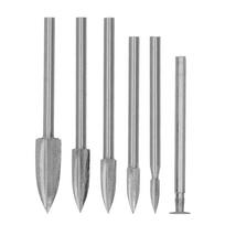 Woodworking Carving Bit with 3.0mm Shank High Speed Steel 3 Flute Engraving Bit Wood Carving Tools 5Pcs 3 Flute Bits,
