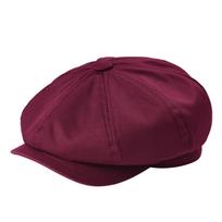 BOTVELA Vyriška kepurė-beretė Twill medvilninė 8 skydelių kepurė Plokščia kepurė-beretė Atsitiktinė Baker kepurė Gatsby kepurė Retro kepurės Boina Beretė vyrams 57cm bordinė