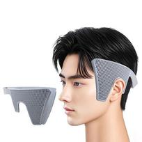1Pcs Down Perm Presser Side Hair Press Tool With Color Changing Heat Indicator Air Hole For Down Perm Men Sideburn Press Tool black