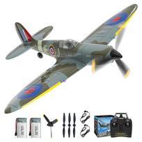 VOLANTEXRC Spitfire RC Plane - 4CH with Gyro, 3 Modes, 2 Batteries, 656ft Range, Ready to Fly for Beginners & Adults žalia