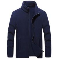 Vyriškos plius dydžio Softshell vilnos striukės Vyriškos šiltos megztiniai Termo paltai Sportinė apranga prekės ženklo drabužiai 7XL 8XL 9XL M tamsiai mėlyna spalva