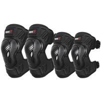 Motorcycle Knee Elbow Pads Set 4pcs Cycling Protective Gear Safety Armor Riders Adults Black M L Medium juoda