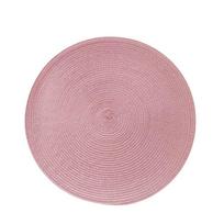 1PC simple round oil-proof solid color PP woven placemat heat insulation 38CM