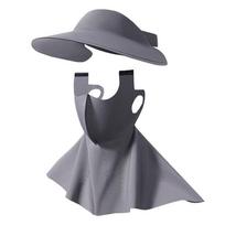 Detachable Sun Protection Face Mask with Brim Full Face Pull-Up Ice Silk UV Protection Sunshade Women Outdoor Ice Silk Mask pilka spalva