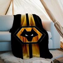 1PC Wolves Team Emblem Printed Soft Flannel Blanket Throw for Adult Bedroom Living Room Sofa Camping Travel Fan gifts Christmas Gifts 75x90cm