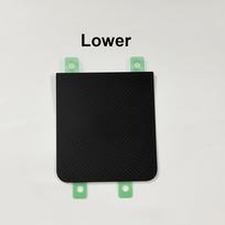 New Back Glass For Samsung Galaxy Z Flip6 5G SM-F741B/DS Battery Cover Rear Door Housing Panel Repair Parts & Camera Frame Lens Black-Lower