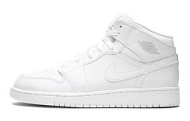 Jordan 1 Retro Mid GS Triple White 554725-104 38.5