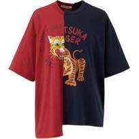 Onitsuka Tiger GRAPHIC T Shirt Unisex Burgundy/Navy Blue 2183B386-600 XS
