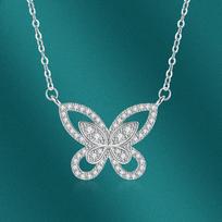 BELLA BOX Butterfly Necklace Multiple Colour Fashion Wedding Engagement Jewelry balta