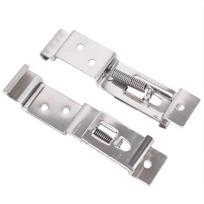 2Pcs Rectangular Car License Plate Spring Loaded Stainless Steel Bracket Cars Frame Holder Clamps Trailer Number Plate Clips 2Pcs/Pair