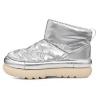 UGG  Classic Maxi Mini Metallic Silver Women Sneakers 1135151-MSLV 36 white
