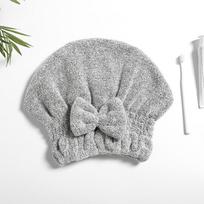 Bambuko Anglies Pluošto Lanko Sausų Plaukų Kepuraitė Sugerianti Lanko Dušo Kepuraitė Sausų Plaukų Kepuraitė 25*21CM pilka spalva