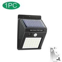 100LED Outdoor Solar Light 3 Modes Motion Sensor Wall Lamp 4 Sides Luminous Solar Wall Light for Garden Yard Patio Deck Garage white,100LED
