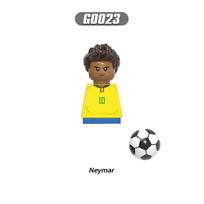 NAUJAS Pasaulyje žinomas Futbolininkų Figūrėlės Messi Ronaldo Neymar Lewandowski Mini Statybinių Blokelių Modelis Žaislas Vaikų Dovanos