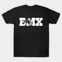 Men Black Print T-shirt Bmx Bike No-Cut Transfer Paper Print Cotton Tshirt 2XL juoda