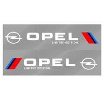 2 vnt. Automobilio šoninių durų 3D lipdukas Ženklelis Decal Dekoracija Opel Astra C G H Insignia J K Zafira B Corsa Vectra C Corsa C balta