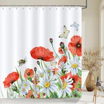 Dandelion Natural Flowers Shower Curtains Waterproof Bathroom Curtain Bath Curtain High Quality With Hooks Shower Curtain W60H190(CM)-1 Pcs