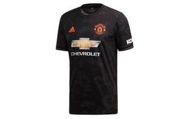 Adidas Manchester United futbolo marškinėliai vyriški juodi vidutinio prigludimo tiesūs ED7390 S