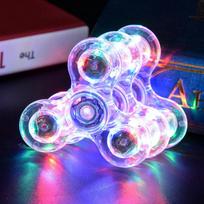 Žaislai Kristalinis Šviečiantis LED Šviesa Fidget Spinner Rankinis Virvuoklis Suktukai Šviečiantys Tamsiai EDC Streso Malšinimas Kinetinis Giroskopas Vaikams