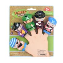 Christmas 5Pcs Finger Puppets Santa Claus Snowman Elk Pirate Puppets Doll Party Favors  Stocking Stuffers Gifts For Kids