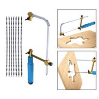 Jewelers Saw Frame with 16 Blades U Shaped Tension Screw Crafts Coping for