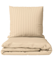 Premium satino patalynės komplektas „Champagne Stripe Sateen“ (180x200 cm)