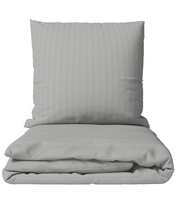 Premium satino patalynės komplektas „Silver Stripe Sateen“ (140x200 cm)