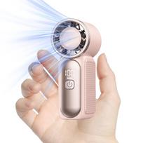Mini Handheld Fan High-Speed Portable Turbo Pocket Fan for Outdoor Travel rožinė