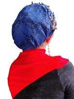 YASEEN New Designer African Lace Cap Glitter Bonnet Muslim Hijab Headscarf Big Sequin Stretch Eco-Friendly Hat Free size juoda