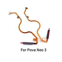 For Tecno Pova 3 / Neo 3 Power Button Fingerprint Sensor Flex Cable Repair Parts Pova Neo 3 Black