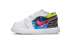 Jordan Air Jordan 1 ALT Vintage Abrasion Resistant Breathable Low top Toddler Shoes White Baby DM8971-114 25