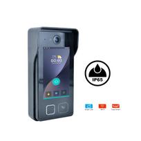 HIWINK TUYA WiFi Video Doorphone 1080P HD Camera IP65 Waterproof Face Palm Vein Fingerprint IC Card NFC Password Access Control (Black,Two-Way Intercom&Bluetooth) juoda