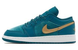 Jordan 1 Low SE Geode Teal Metallic Gold GS FB9896-300 35.5