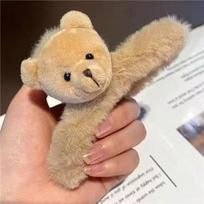 Cute Bear Mao Mao Grab Clip Female Autumn And Winter Large Hair Volume Shark Clip Hairpin Back Head Disc Hair Headdress Hair Accessories