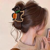 Cute Lines Puppy Grab Clip Female High Sense Back Head Painted Shark Clip New Fashion Simple Hair Accessories