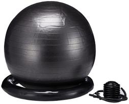 Gym Ball with 65cm Balance Ball Chair with Air Manufacturer La-VIE (Lavie) Posture-Correcting Ring, Black, Pump, 3B-3123 [Genuine Product]