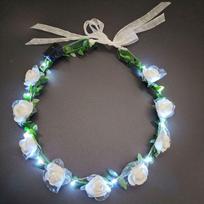 Flower Foam Party Luminous Wreath Decoration LED Light Garland Women Headwear Crown Flower Headband balta