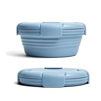 1100ml Silicone Folding Lunch Box Folding Bowl Portable Silicone Folding Bowl Foldable Salad Bowl with Lid Picnic Lunch Box 1100ml