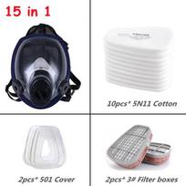 Viso veido respiratorius Dujų kaukė 40 mm aktyvuotos anglies filtro kanistras Tinka garams Cheminėms medžiagoms, purškiamiems dažams, taktiniam išgyvenimui