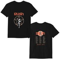 100% cotton TOPS UNISEX TEES MENS WOMENS Vintage Rush 30th Anniversary Tour T-Shirt Unisex Cotton 2 Sides Black Tee L juoda