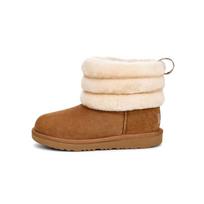 UGG Fluff Mini Quilted Fleece Snow Boots Kids boots Chestnut-Brown 1103612T-CHE 30