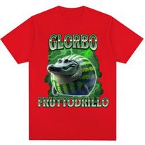 Funny Glorbo Fruttodrillo Meme T Shirt Italian Brainrot Fashion Humor T Shirts Men Women Loose Cotton Casual T-shirts Streetwear S
