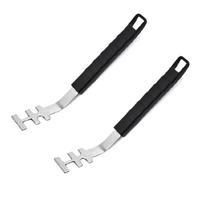Heat Resistant BBQ Grills Handle Cooking Grate Lifter Tool Oven Net Pull Hand Barbecue Utensils Camping Grills Tool 1 white